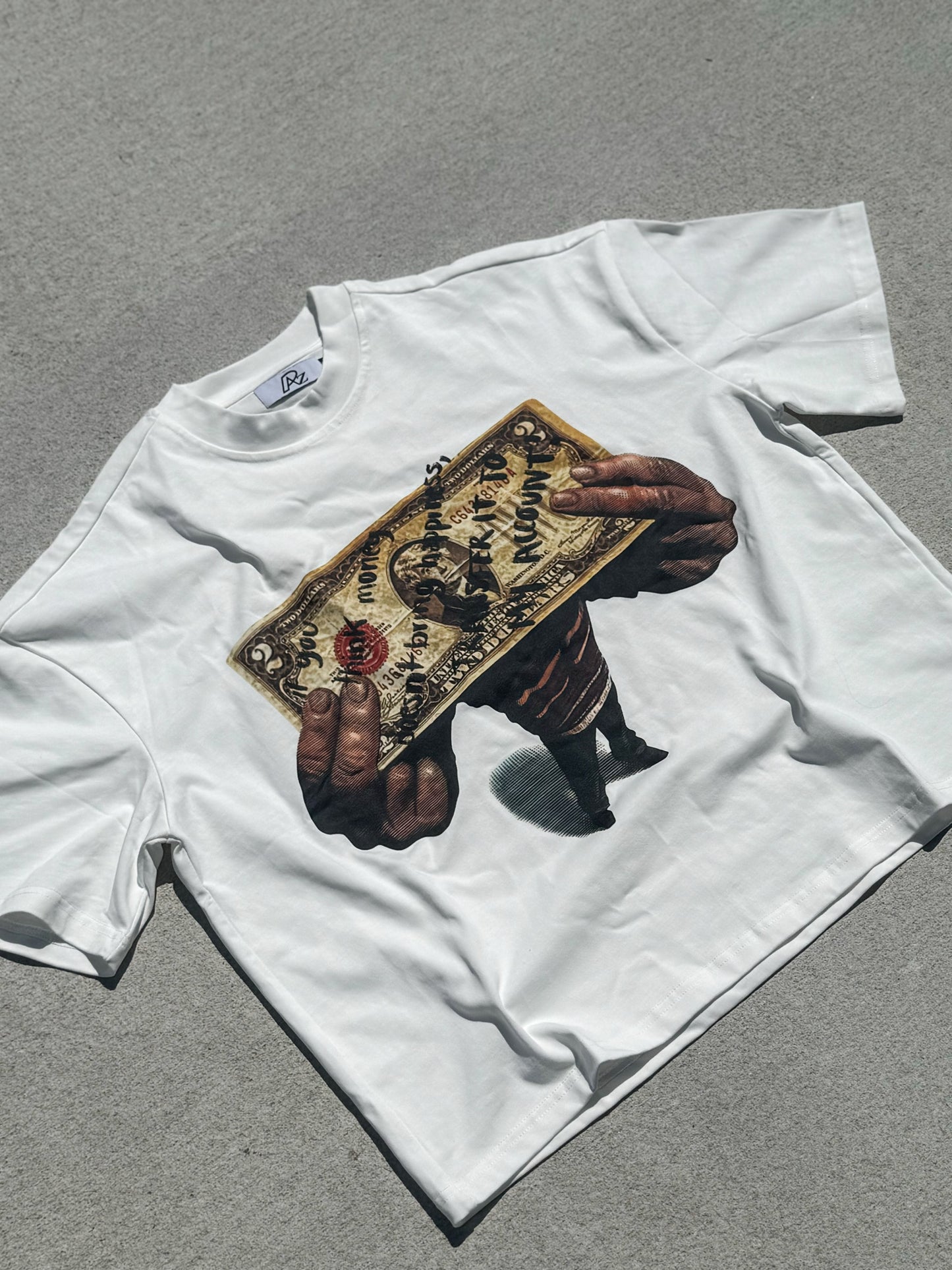 Cream white “Lucky 2s” Oversized Boxy Tee