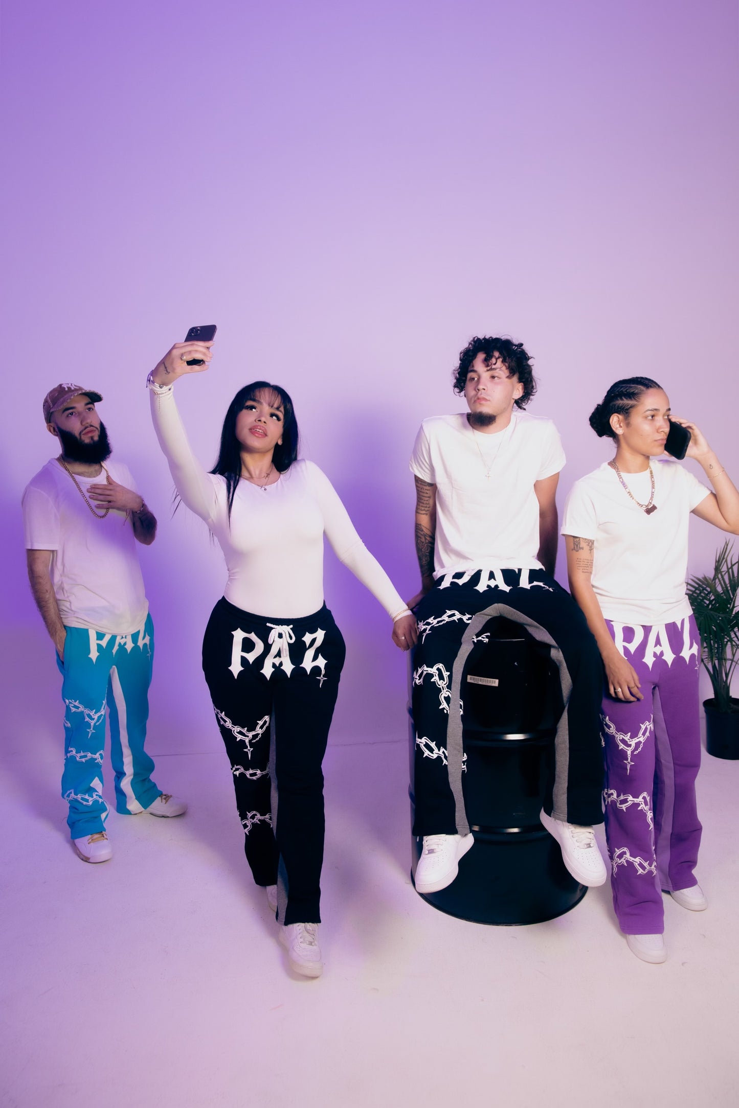 “CHAIN THREADZ” Flared Sweats