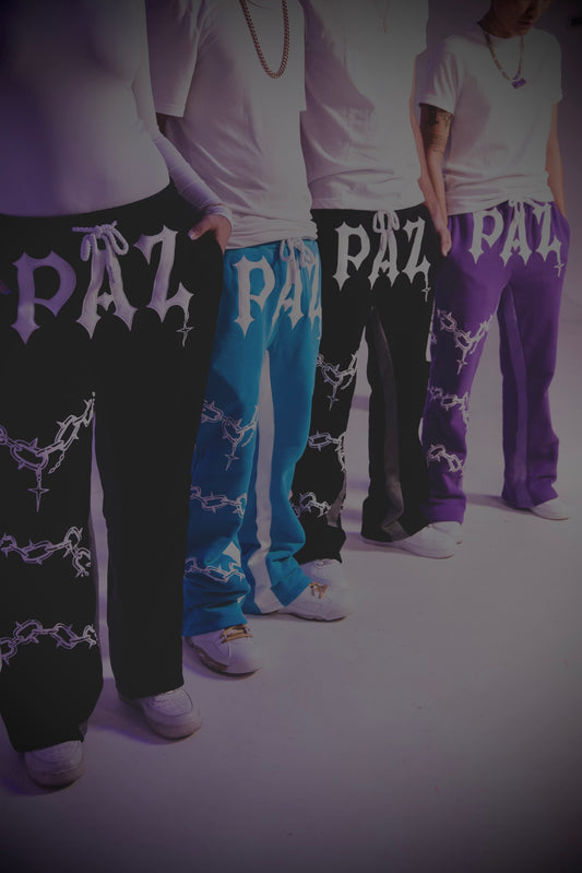 “CHAIN THREADZ” Flared Sweats